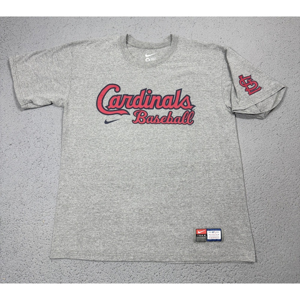 Nike St. Louis Cardinals Shirt Mens M Gray MLB Baseball Short Sleeve Tee Graphic